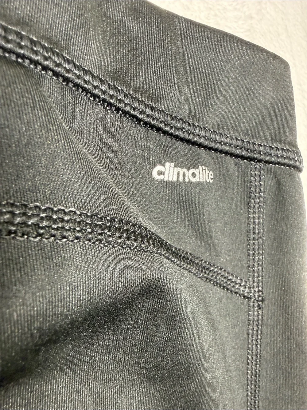 adidas Black Athletic Leggings with Silver Logo